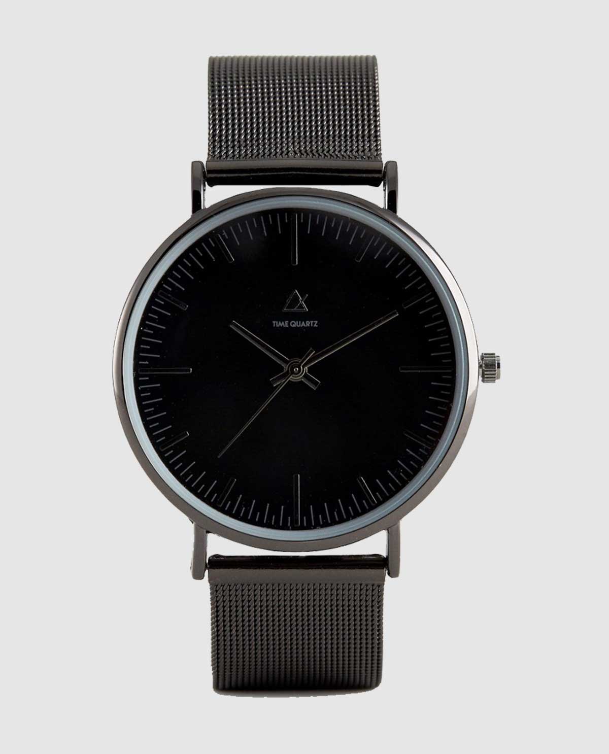 Meridian watch with a black milanese mesh strap